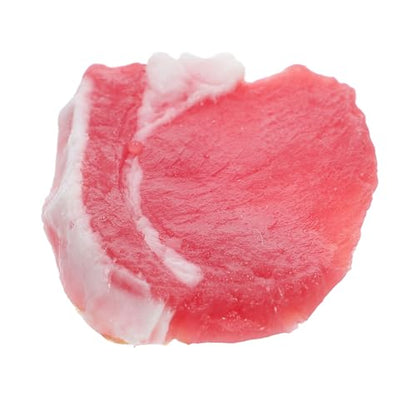 LUOZZY 2pcs Realistic Fake Pork Slices Model Fresh Meat Display for Restaurant Kitchen Decoration Table Cabinet Props Photography and Food Styling