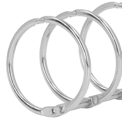 3 Ring Metal Loose Leaf Binders Stainless Steel Book Rings Photo Album Binding Spines for Notebook Travel Diary 10Pcs (30mm) - size: 30mm