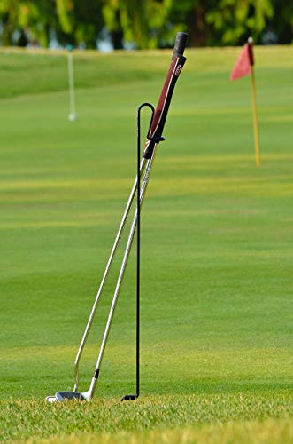 Portable Golf Club Stand by Bronwyck - Lightweight Hands-Free Golf Club Holder for Course, Practice & Driving Range - Multiple Colors - color: Black
