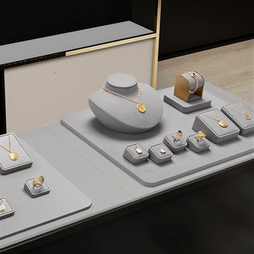 Jewelry Towers Microfiber Jewelry Rack Necklace Ring Watch Counter Display Rack Light Luxury Jewelry Display Props