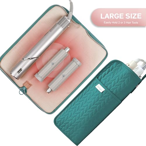 KarSyon Hot Tools Organizer Heat Resistant Mat Case Hair Tools Holder Travel Bag Portable Hair Styling Tools Cover Pouch for Curling Iron,Flat Iron,Hair Straightener (Teal) - color: Teal