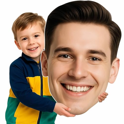 Big Head Cutout Personalized 20–48 Inch – Giant Face Cardboard Sign, Custom Photo Prop, Oversized Face Standee, Birthday Party Christmas Decorations