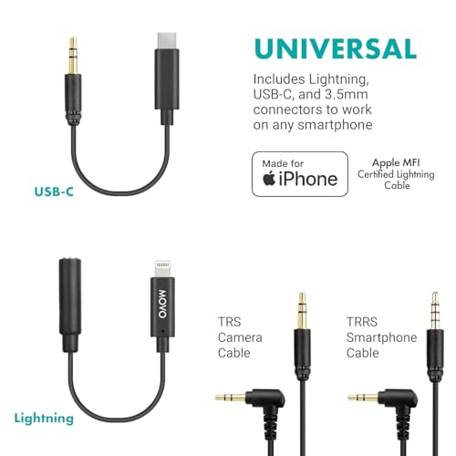 Movo iVlogger-PRO Vlogging Kit with Full Tripod for iPhone/Android - USB-C/Lightning YouTube Starter Kit for Content Creators - Accessories: Phone Tripod, Phone Mount, RGB Light and VXR10 Shotgun Mic