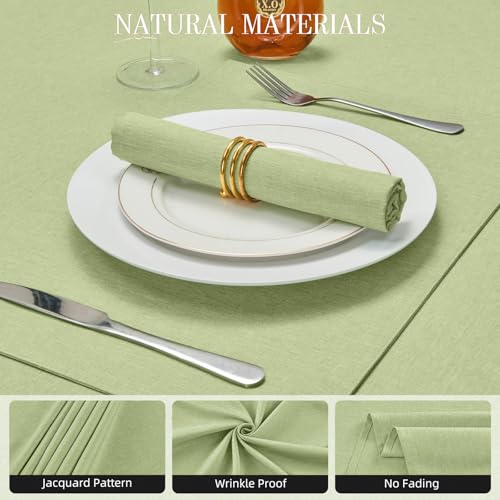 Cloth Napkin Set of 8 Square Washable Reusable Linen Fabric Polyester for Kitchen Dinner Dining Restaurants Wedding Party Banquet Table(Mint Green/17x17 Inch) - color: Mint Green