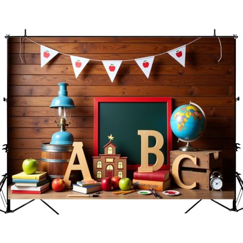 5x7ft Photography Backdrop Back to School Photography Letter Vintage Wooden House Welcome Kids Photo Backdrop Photography Background for Photoshoot Portrait Video Party Photo Studio Prop Booth - color: Color5