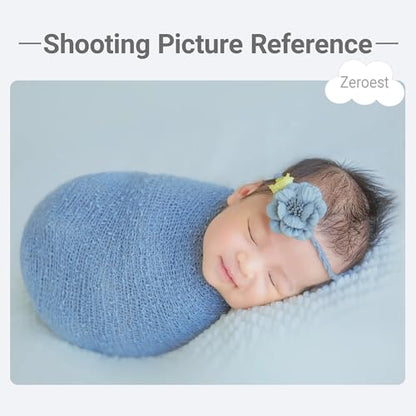 Zeroest Newborn Photo Prop Stretch Knit Wrap for Baby Photography Newborn Photoshoot Outfits Boys Girls Posing Blanket (Blue) - color: Blue
