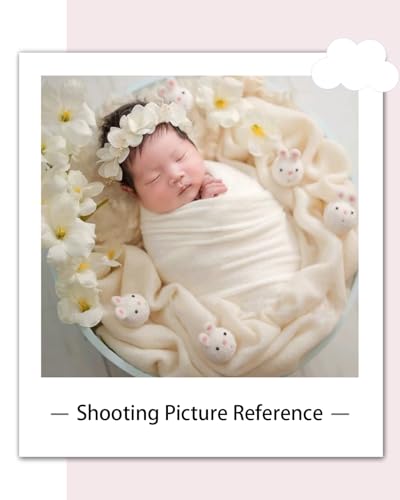 Zeroest Newborn Photography Wrap - Newborn Photoshoot Props - Boys & Girls Posing Stretch Knit Blanket (White, Small) - color: White