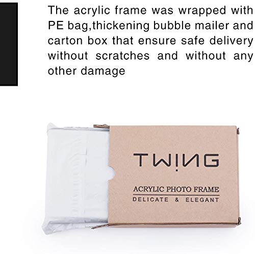 TWING 3.5x5 Inch Acrylic Picture Frames,20MM Thicknes Double Sided Magnetic Clear Photo Frame, HD Frameless Magnetic Photo Frame Display for Desktop Gift Ideal, Cleaning Cloth Included - size: 3.5x5" 1pack