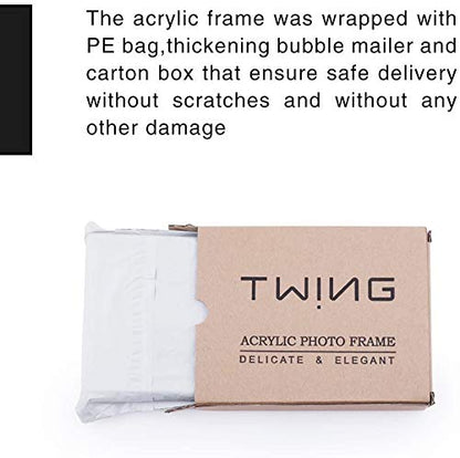 TWING 3.5x5 Inch Acrylic Picture Frames,20MM Thicknes Double Sided Magnetic Clear Photo Frame, HD Frameless Magnetic Photo Frame Display for Desktop Gift Ideal, Cleaning Cloth Included - size: 3.5x5" 1pack