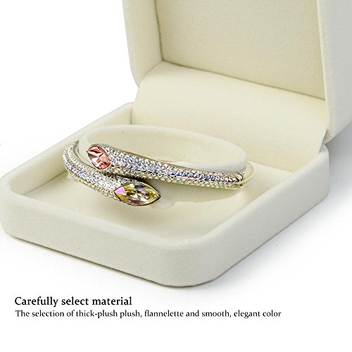 Oirlv Velvet Bracelet Gift Boxes White Bangle Display Jewelry Box - style: Bracelet/Bangle Box