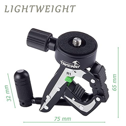 Adjustable Camera Clamp Mount with 1/4 Screew Quick Release Bar Clamp Tabletop C Clampod for Brinno/DSLR/MILC/SLR Camera, and More Action Camera - style: R1