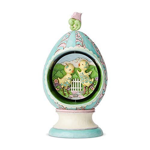Jim Shore Strolling Through Spring Easter Egg with Rotating Scene 6003625 New