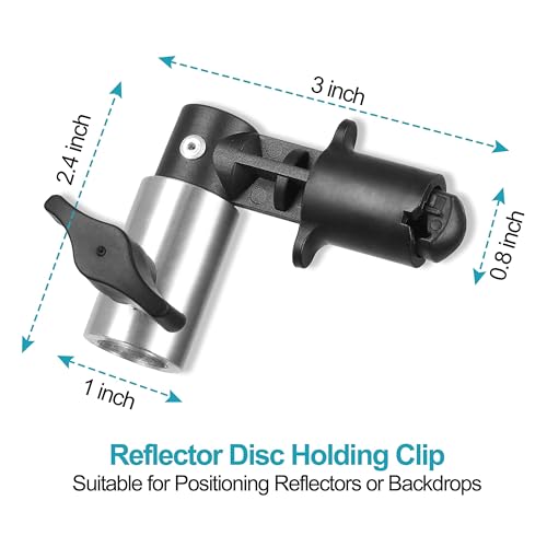 EMART 8.5FT Photography Green Screen Background Reflector Disc Holder Clip with Light Stand for Diffuser, Pop Up Backdrop, Photo, Video Studio, Meeting,Live Streaming, Youtuber