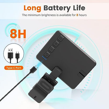 UBeesize Selfie Light with Memory Function, Rechargeable Phone Light for Pictures, iPhone, iPad, Laptop, Monitor, Clip-on Video Light with 3 Light Modes for Live Stream, TikTok, Zoom Calls, Makeup - style: Square Light-1
