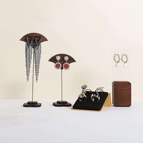 black Jewelry ring holder for women, retail ring display, small velvet ring storage organizer【Velvet Ring Holder-Black 】 - color: Black