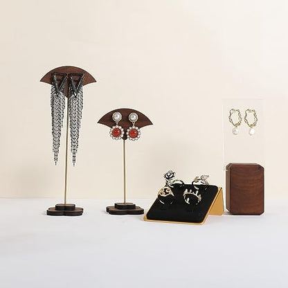 black Jewelry ring holder for women, retail ring display, small velvet ring storage organizer【Velvet Ring Holder-Black 】 - color: Black
