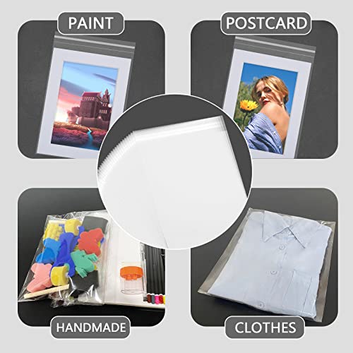 100 Pack 11 3/7 x 14 3/8 Inches Crystal Photo Sleeves Storage Bags for 11x14 Photo Mat, Art Sleeves for Prints - size: 11x14 100pack clear bags