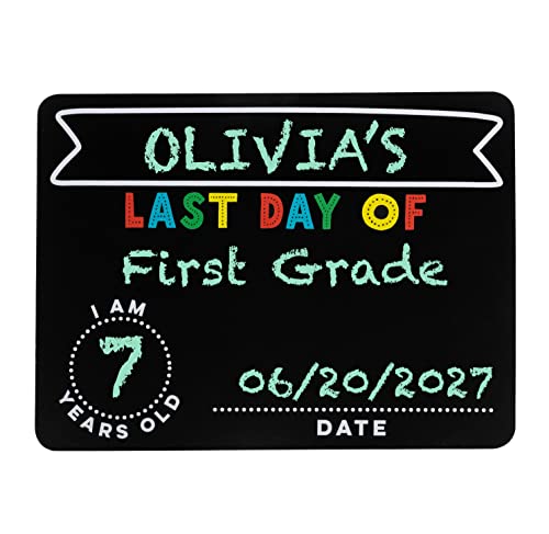 Kate & Milo Reusable Photo Sharing Prop, Back to School Chalkboard Sign to Commemorate The First or Last Day, for Kids, Boys and Girls - style: School Days Chalkboard