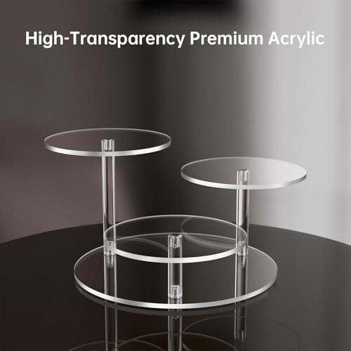 NiHome Clear Acrylic Display Stand for LEGO Botanical Collection Sets, Multi-Tier Showcase Figurine Display Shelf Riser for Collectibles and Room Decor, Perfume Riser Holder, Tabletop Plant Stand - color: Clear,1 PCS