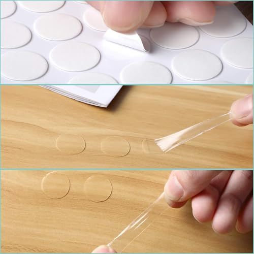 JANYUN 280 Pcs Double Sided Sticky Dot Stickers Removable Round Putty Clear Sticky Tack No Trace Sticky Putty Waterproof Small Stickers for Festival Decoration (20mm, 280) - size: 0.78" Round