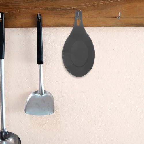 Zerodeko 4pcs Silicone Spoon Holder Set, Spoon Rests with Heat-resistant Food-grade Silicone, Kitchen Utensil Ladle Holder for Cooking and Counter Use