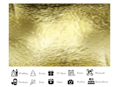 8x8ft Fabric Textured Golden Foil Background Backdrop Shimmering Metallic Surface Photography Background Luxe Glamour Charm Party Decor Home Tapestry Photo Props - size: 8X8ft