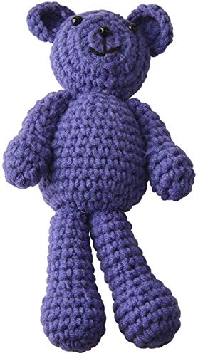 ECYC Newborns Crochet Beanie with Bear Doll Baby Picture Outfits Photography Bat - color: Purple