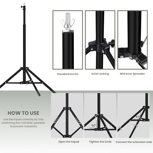 10x7 ft Backdrop Stand, Maxztill Adjustable Photo Studio Background Stand Support Kit, Banner Stand for Parties Wedding Photography Decoration with Carrying Bag