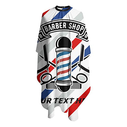 Custom Waterproof Barber Cape Personalized Text Barber Shop Salon Cape for Men Customized Hair Cutting Cape - color: Barber-2