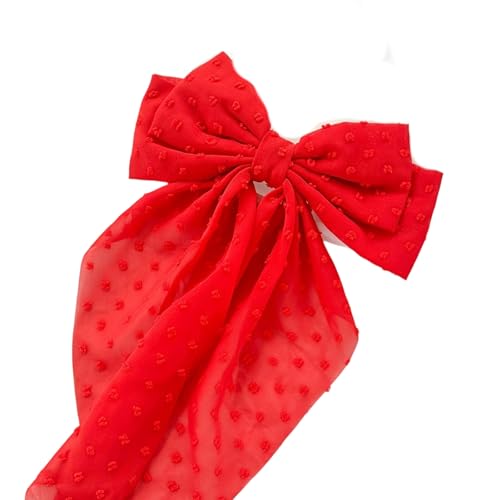 Large Bowknot Hairpin Round Dot Ribbon Hairclip for Women Spring Clip Hair Accessory Modern Styling Hair Decoration
