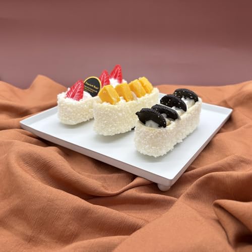Set of 7 White Cake Stands Metal Dessert Display Holder Round 3 Tier Cupcake Stand Serving Tray Platter Cake Pedestal Stand for Party Weddings Birthday Baby Showers Anniversary - color: White