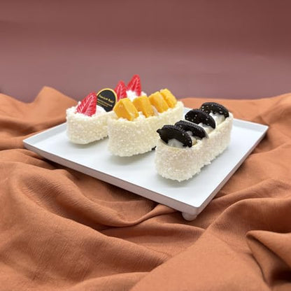 Set of 7 White Cake Stands Metal Dessert Display Holder Round 3 Tier Cupcake Stand Serving Tray Platter Cake Pedestal Stand for Party Weddings Birthday Baby Showers Anniversary - color: White