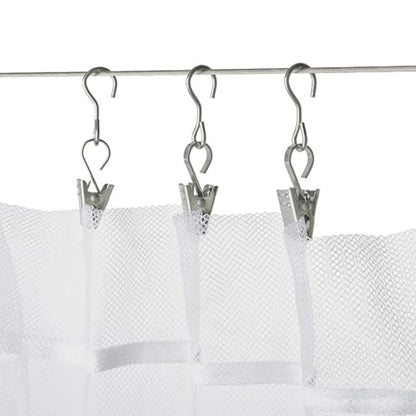 yueton Pack of 30 Stainless Steel Clips w/Hook for Curtain, Photos, Home Decoration