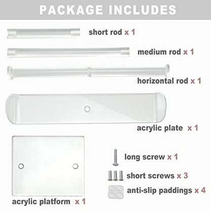 Acrylic Headband Holder, 2-Tier Hair Accessories Organizer Clear Stand for Girls - style: 2 Tier
