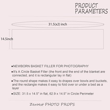 Zeroest Baby Photography Props Basket Braid Wool Wrap Newborn Photo Shoot Baskets Filler Posing Stuffer Background Blanket (Cmeo Brown) - color: Cmeo Brown