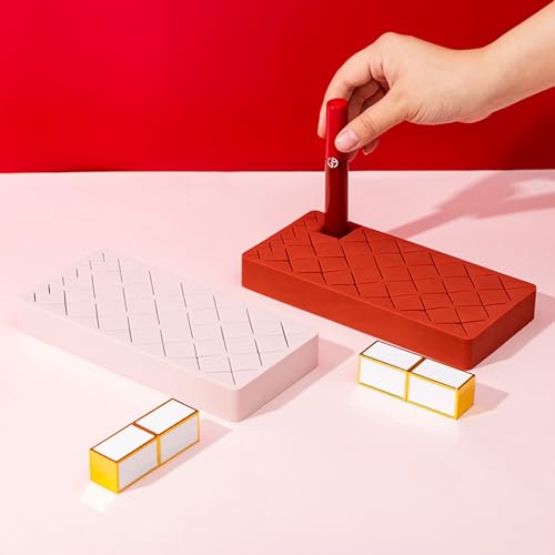 Silicone Lipstick Holder 18+6 Slots, Cosmetic Organizer Stand Square Makeup Display Case for Brush Lip Eye Stick Nail Polish Brushes Eyebrow, Premium Cosmetic Organizer-Pink - color: Pink
