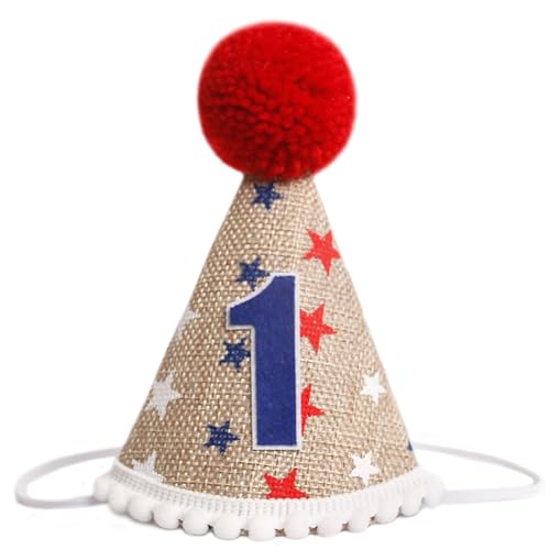 KOJIN 1st Birthday Hat for Baby Girl/Boy - First Birthday Decorations, Cake Smash Photo Prop - color: Blue
