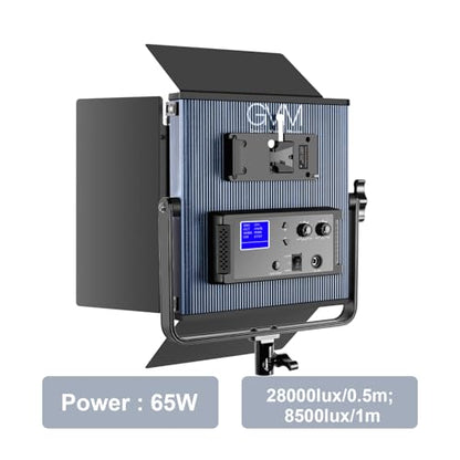 GVM 65W LED Video Lighting Kits with APP Control, Bi-Color Variable 3200K~5600K with Digital Display Brightness of 10~100% for Video Photography, CRI97+ TLCI97 Led Video Light Panel, 1216 Led Beads