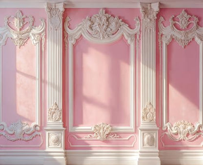Kate Pink Interior Backdrops for Photography Classic Wall Photo Backdrop European Style Photo Studio Props, 10x8ft - size: 10x8ft