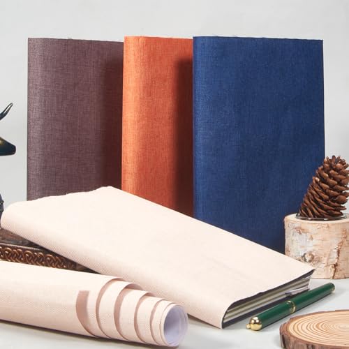 CRASPIRE 51 x 11.8 Linen Book Cloth Nude Pink for Book Binding A4-A8 Fabric Surface Paper Backed Bookcover Album Scrapbooking Archival DIY Covering Protector Bookcloth Bookbinding Supplies - color: Nude Pink