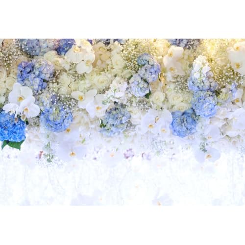 Yeele 15x10ft Wedding Flower Backdrop for Photography Spring White Violet Floral Wall Background for Bridal Shower Anniversary Wedding Ceremony Supplies Decoration Photo Shoot Props Vinyl - size: 15x10ft