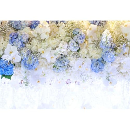 Yeele 10x8ft Wedding Flower Backdrop for Photography Spring White Violet Floral Wall Background for Bridal Shower Anniversary Wedding Ceremony Supplies Decoration Photo Shoot Props Vinyl - size: 10x8ft