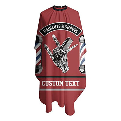 Custom Waterproof Barber Cape Personalized Text Barber Shop Salon Cape for Men Customized Hair Cutting Cape - color: Haircut Shave Barbershop