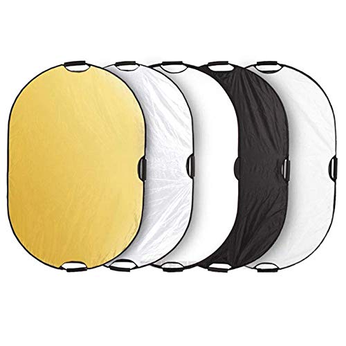 Selens 5-in-1 Oval Reflector with Handle for Photography Photo Studio Lighting & Outdoor Lighting (48 x 72 Inch) - size: 48 x 72 Inch Oval Reflector