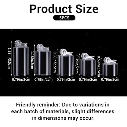 5 Pack Clear Ring Display Stand, Acrylic Ring Display Holder, Cylinder Jewelry Stand Organizer for Wedding Engagement Rings, Sturdy Showcase for Photography Boutique Cosmetic Crafts