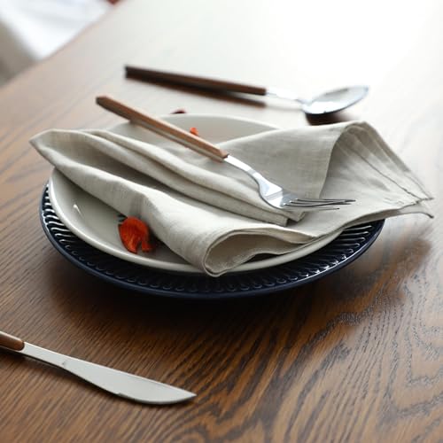 Simple&Opulence Linen Napkins Set of 6 – 100% Pure Linen Napkins for Spring, Easter, Mothers Day,Wedding, Party, Everyday Use Machine Washable and Reusable 14" x 14" Linen - color: Linen, size: Napkin(14"×14")