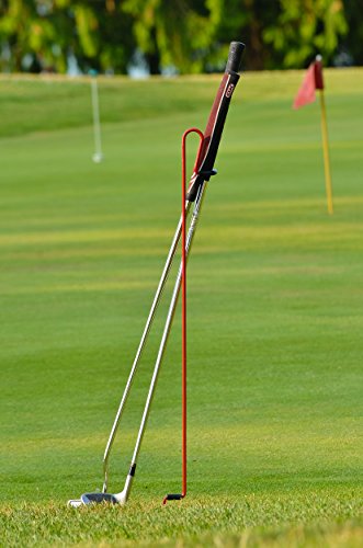 Portable Golf Club Stand by Bronwyck - Lightweight Hands-Free Golf Club Holder for Course, Practice & Driving Range - Multiple Colors - color: Red