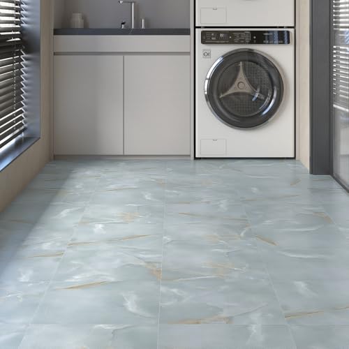 VaryStyle 12"x12" Vinyl Flooring Grey Marble Peel and Stick Floor Tile Waterproof Bathroom Flooring Tiles Self Adhesive Removable Sticky Marble Vinyl Floor Tiles for Bedroom Kitchen Flooring 6-Sheet - size: 6 Tiles
