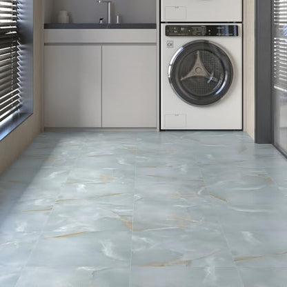 VaryStyle 12"x12" Vinyl Flooring Grey Marble Peel and Stick Floor Tile Waterproof Bathroom Flooring Tiles Self Adhesive Removable Sticky Marble Vinyl Floor Tiles for Bedroom Kitchen Flooring 6-Sheet - size: 6 Tiles