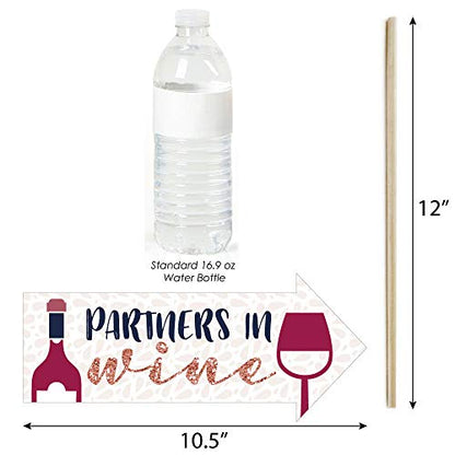Big Dot of Happiness Funny Vino Before Vows - Winery Bridal Shower or Bachelorette Party Photo Booth Props Kit - 10 Piece - color: Vino